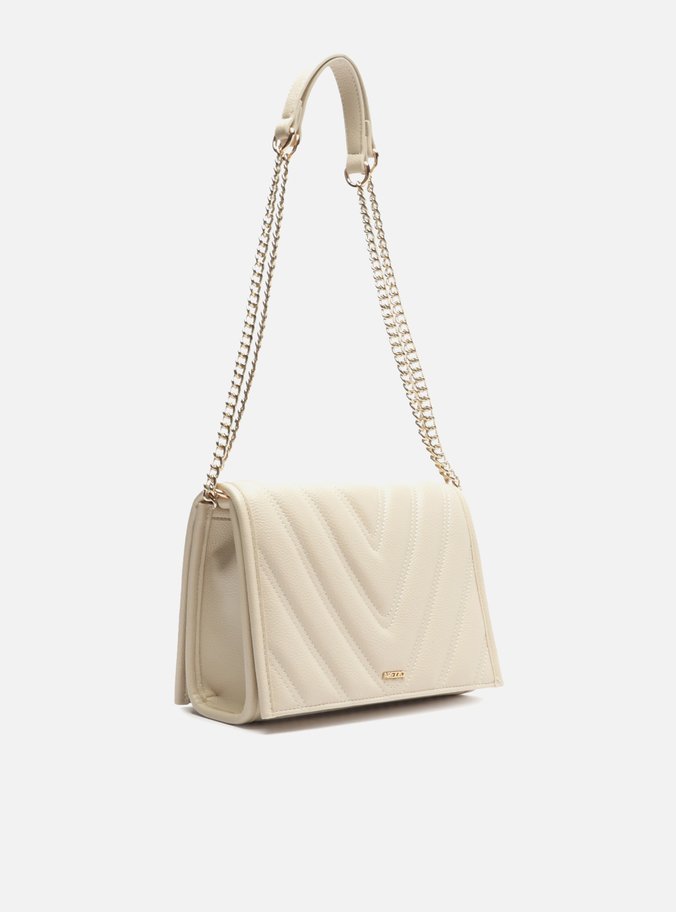 Bolsa Tiracolo Off-White Pequena Matelassê