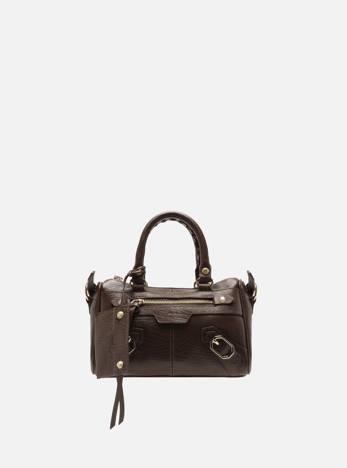Bolsa Tote Marrom Couro Pequena Alça Tressê