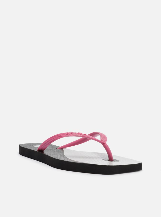 Chinelo de Dedo Jelly Multicolorido Tira Rosa Brizza