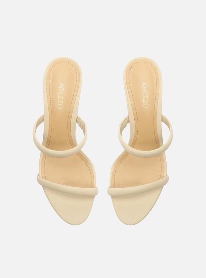 Sandália Off-White Bloco Duas Tiras Aberta