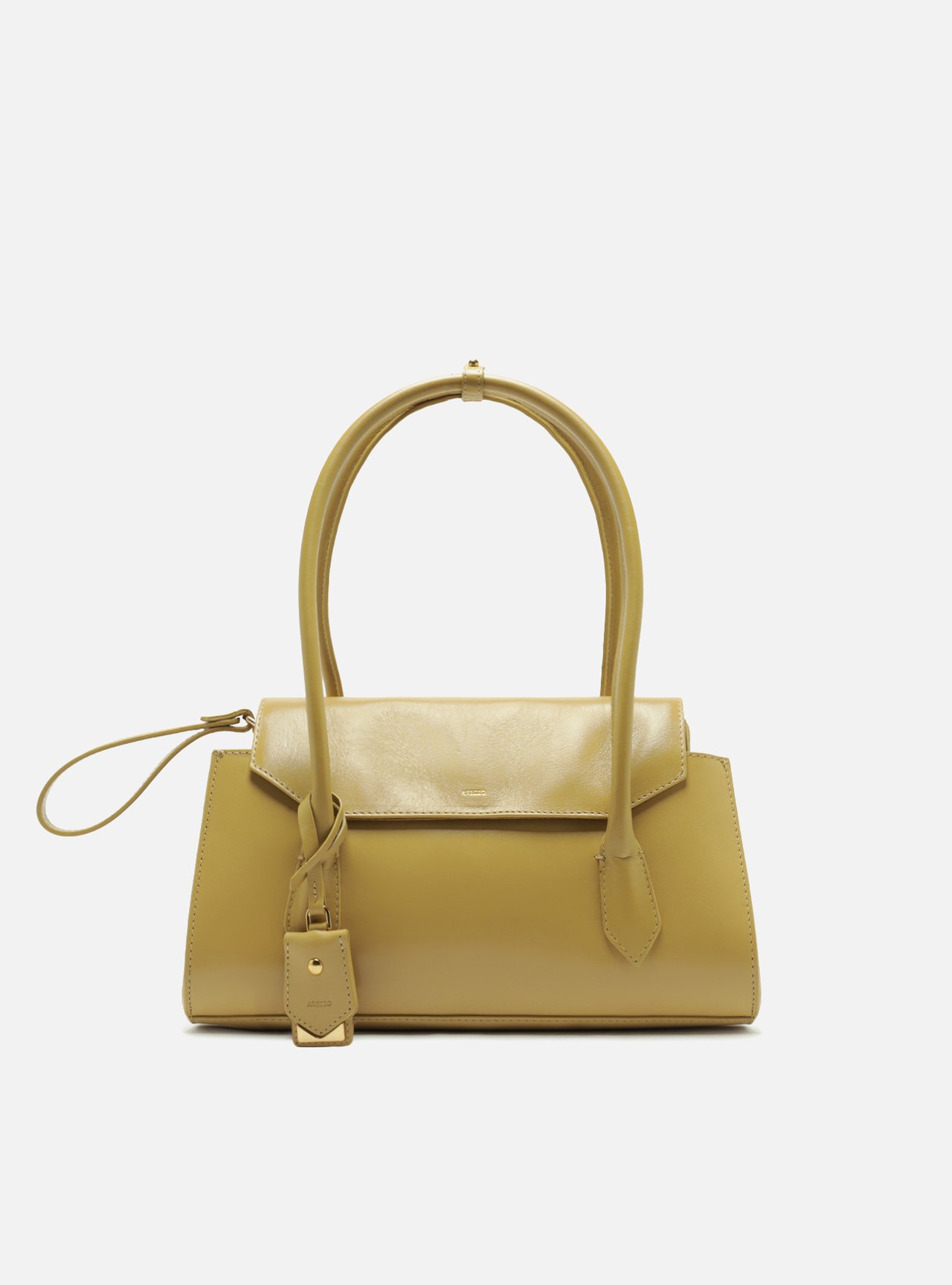 Bolsa Shoulder Nude Couro Média Alça Corrente