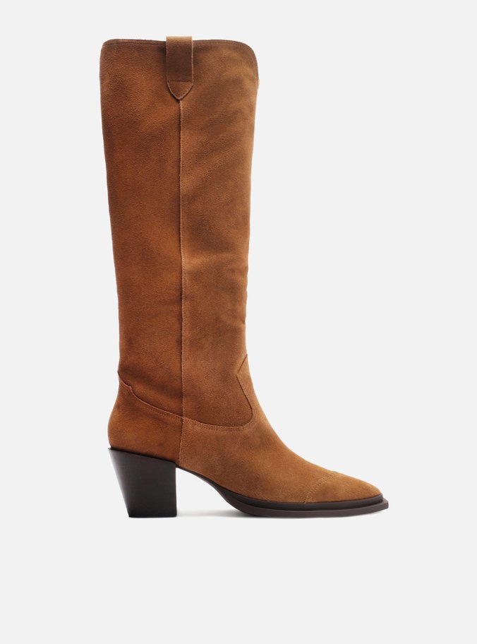 Bota Marrom Acamurçada Cano Longo Western