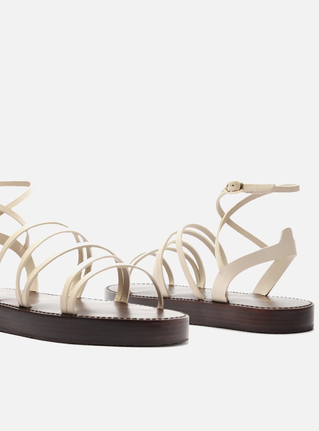 Sandália Rasteira Off-White Tiras Finas — foto 4