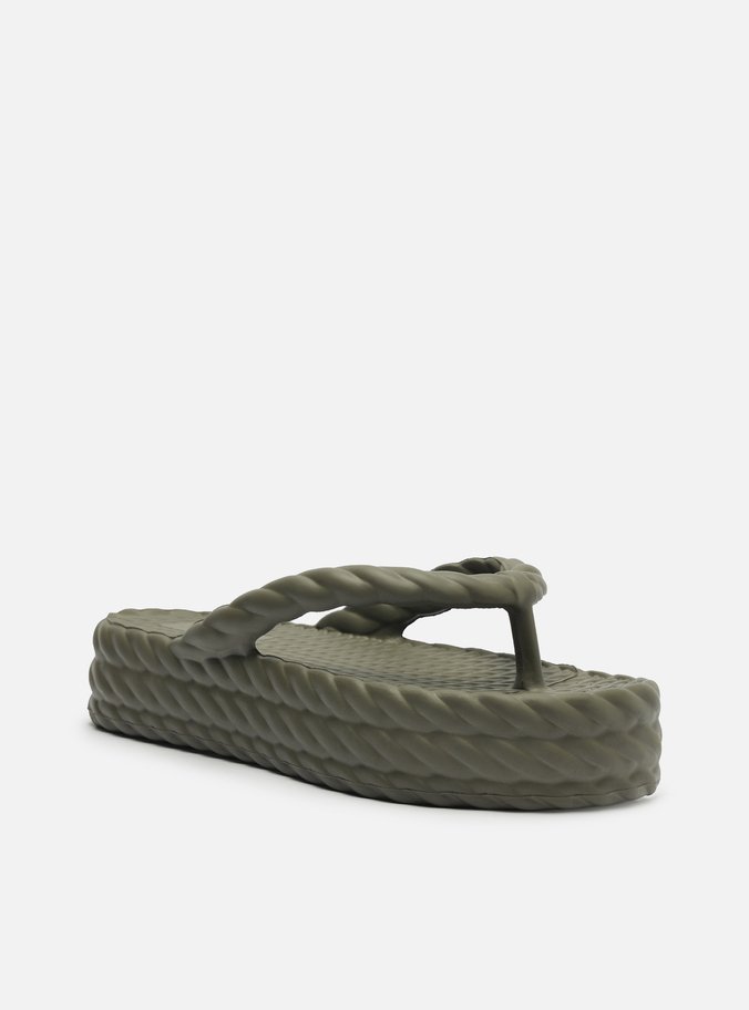 Sandália Verde Flatform Marrocos Mid
