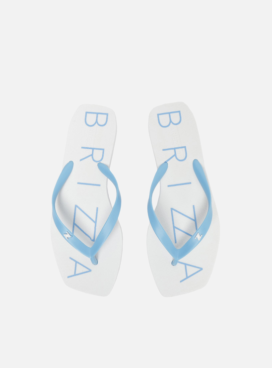 Chinelo de Dedo Branco Tira Vermelha Brizza