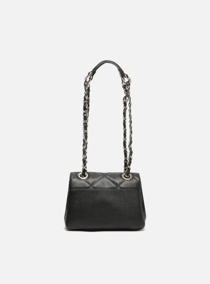 Bolsa Tiracolo Preta Couro Mizz Pequena