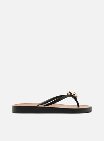 Chinelo de Dedo Preto Recouro Fit Metal