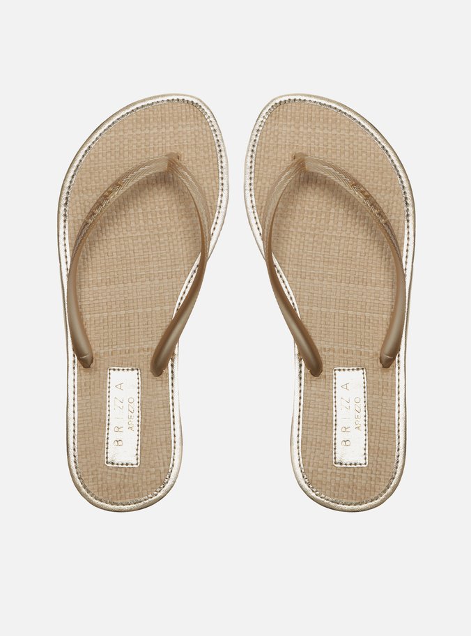 Chinelo de Dedo Dourado Essential Palha Club
