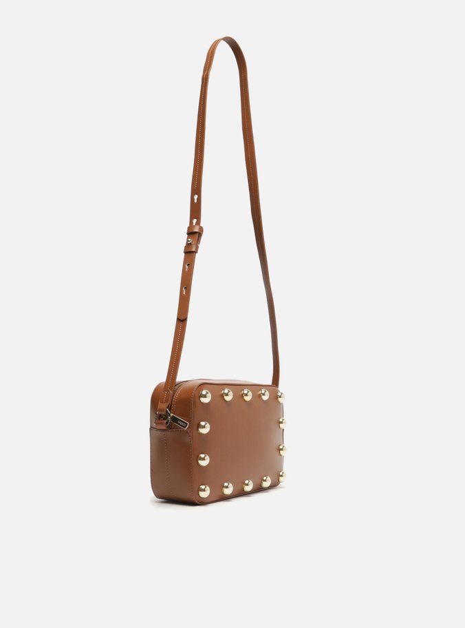 Bolsa Tiracolo Marrom Jordana Média Rebites