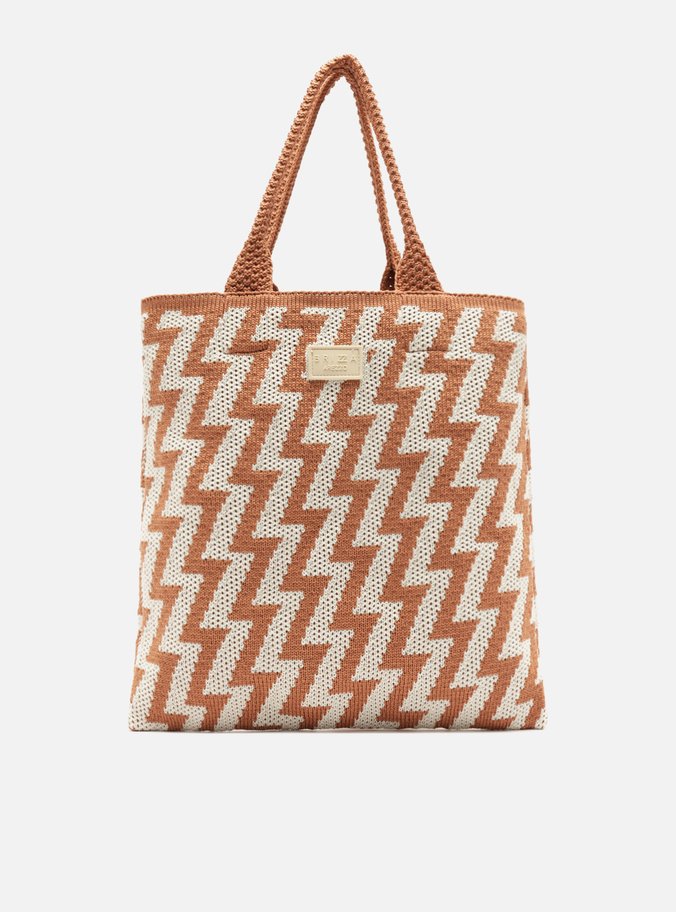 Bolsa Shopping Marrom Crochê Eletrizzante Grande