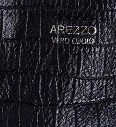 Bolsa Shopping Preta Couro Croco Roma Bolsa Shopping Preta Couro Croco Roma