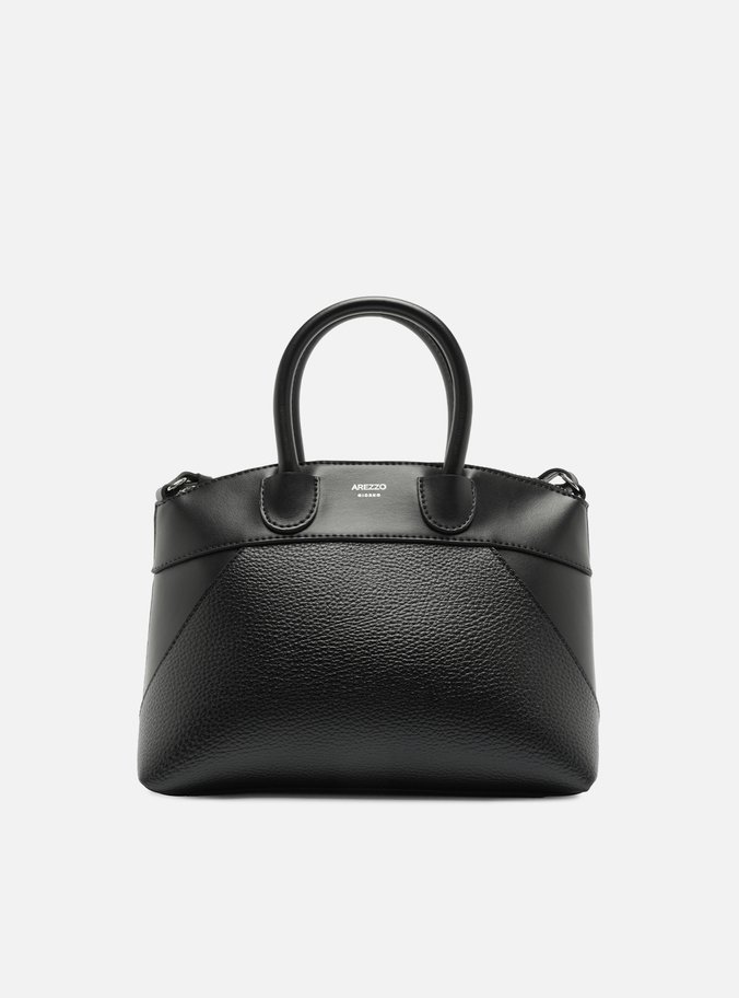 Bolsa Tote Preta Média Mix Texturas