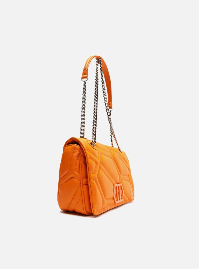 Bolsa Tiracolo Laranja Couro Emma Média