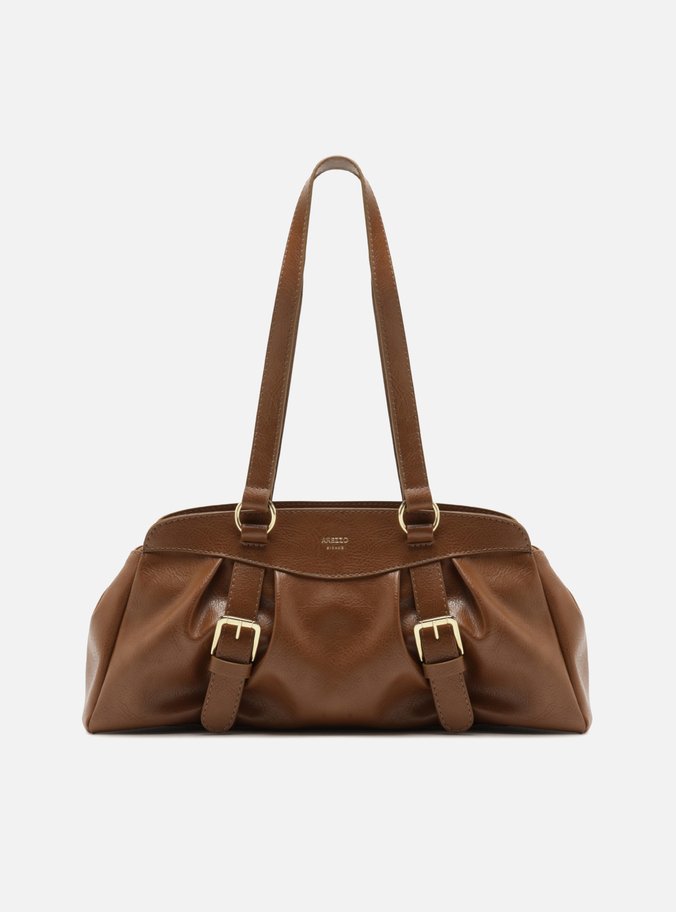 Bolsa Shoulder Marrom Grande Fivela