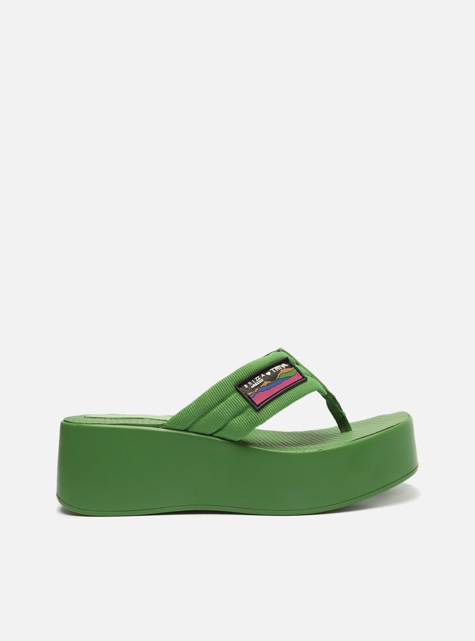 Sandália Verde Flatform Lulu Brizza Triya