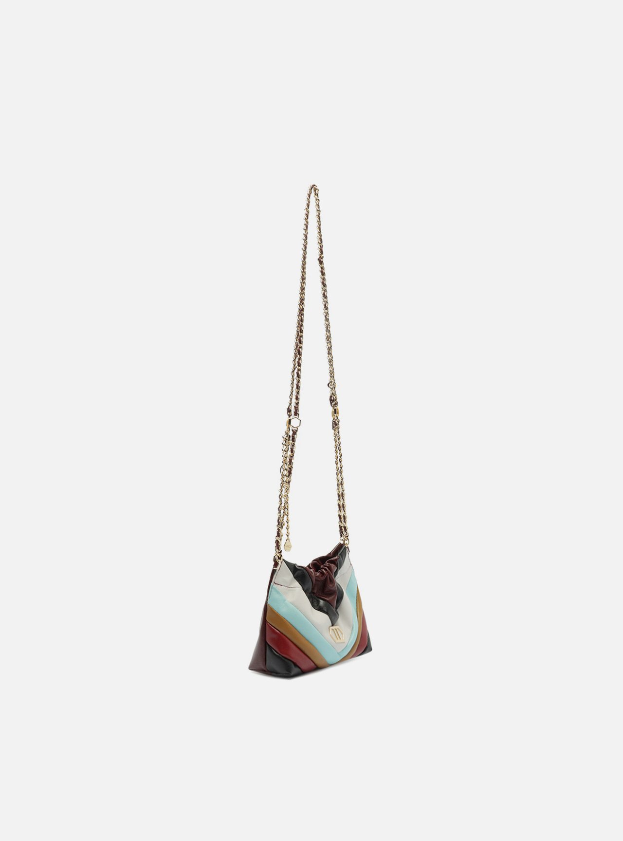 Bolsa Tiracolo Couro Multicolorida Pequena — foto 5