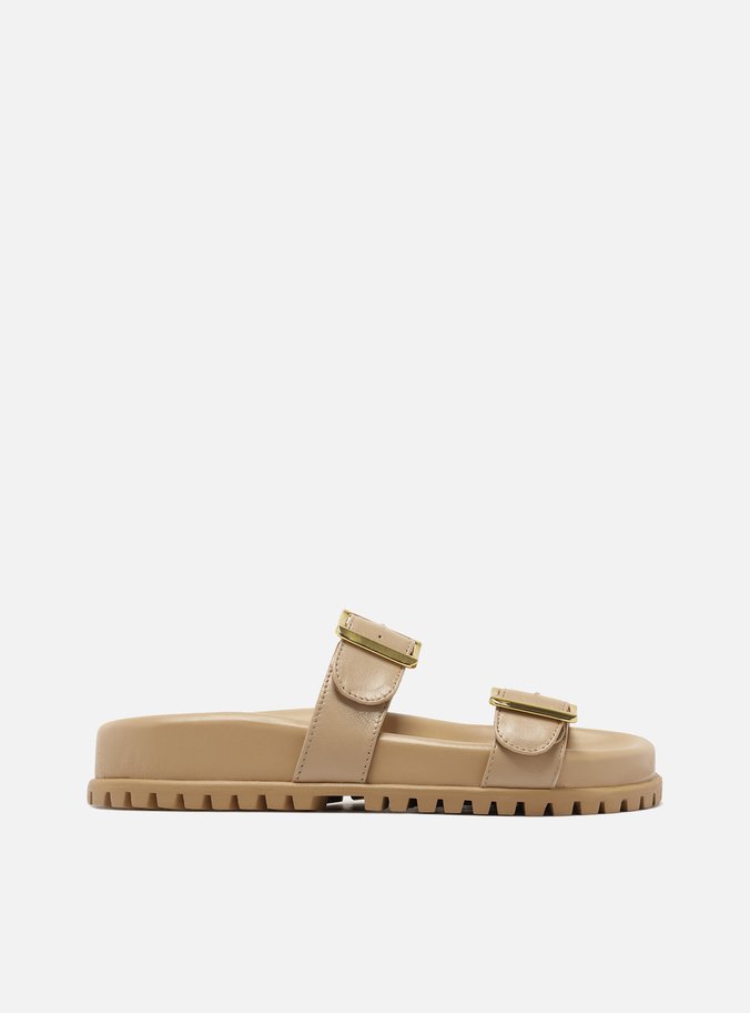 Papete Bege Couro Tratorada Tiras