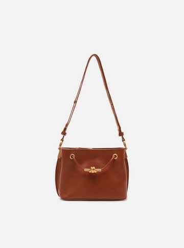 Bolsa Tiracolo Marrom Couro Helena Pequena Nó