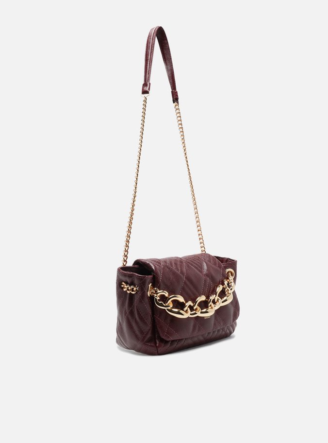 Bolsa Tiracolo Vermelha Couro Matelassê Média