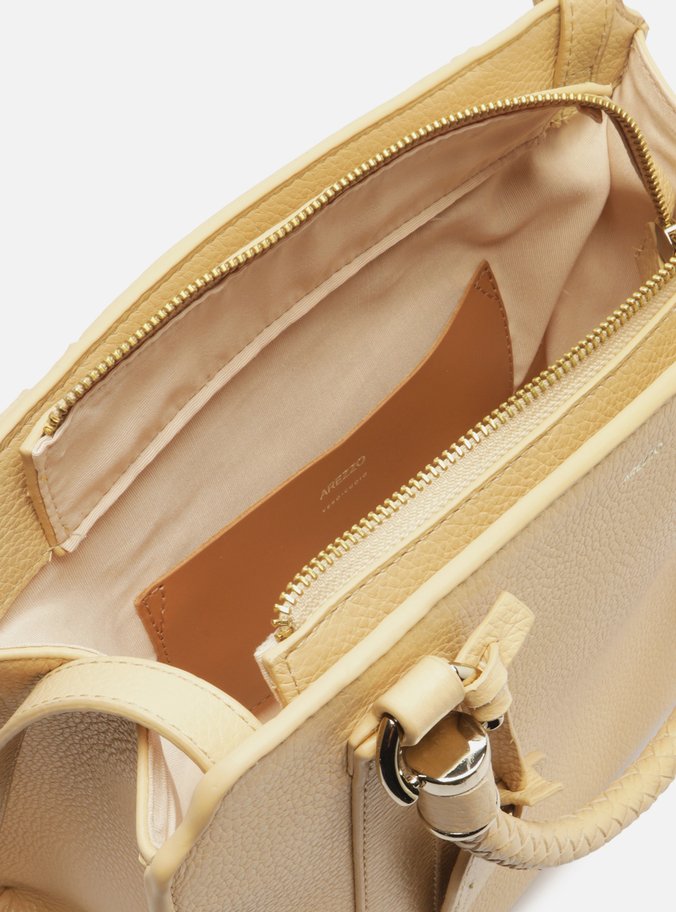 Bolsa Tote Bege Couro Piazza Grande