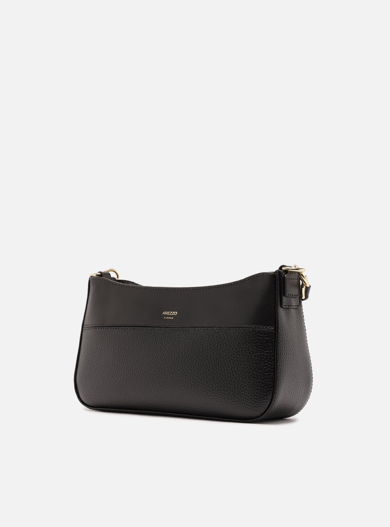 Bolsa Shoulder Preta Texturizada Média — foto 2
