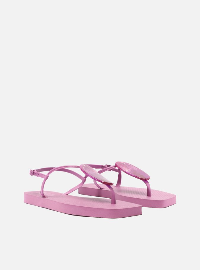 Sandália Rasteira Roxa Square Thong Brizza