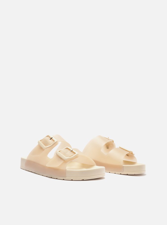 Chinelo Slide Off-White Fivelas Brizza