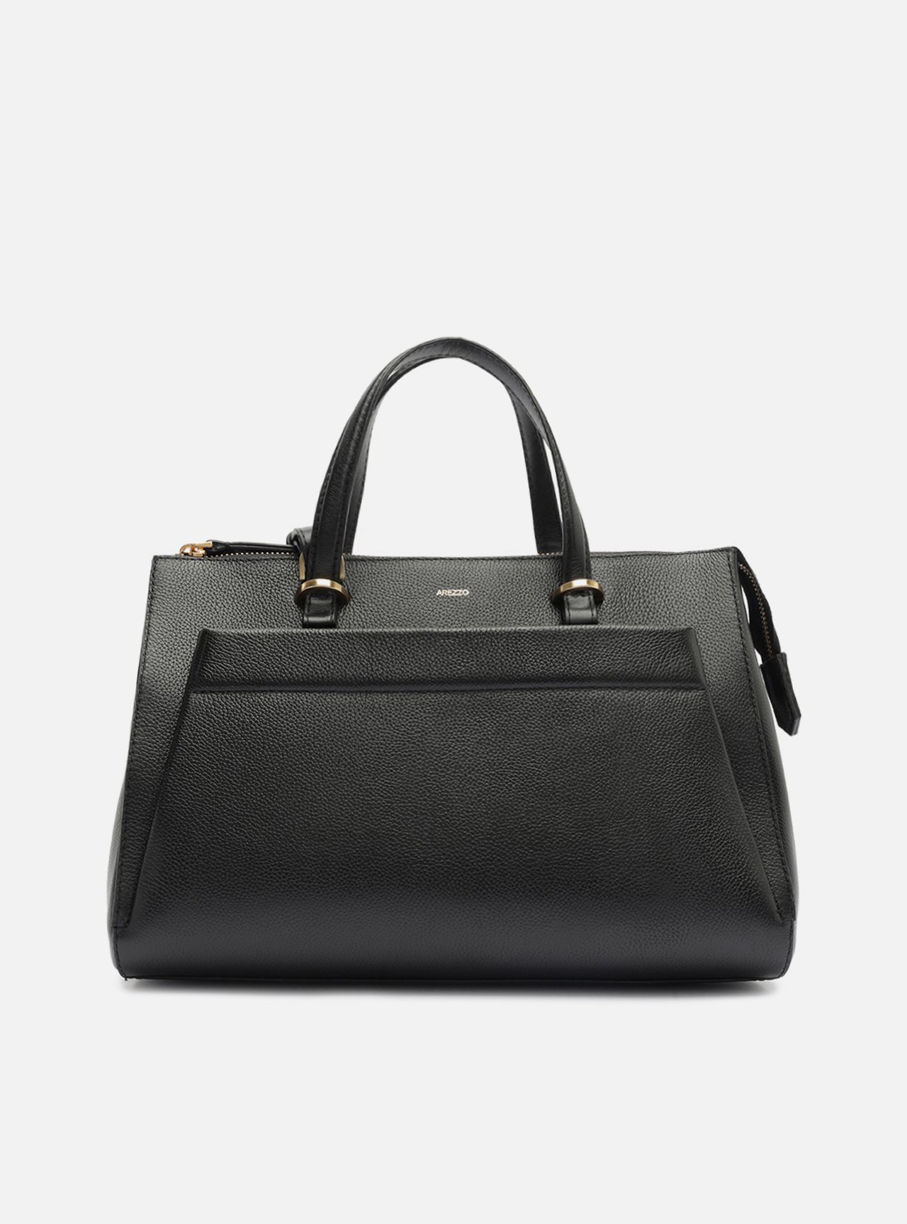 Bolsa Tote Preta Couro Grande — foto 1