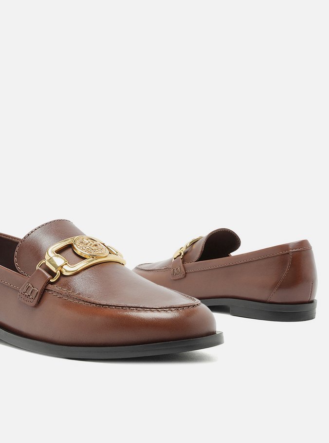 Mocassim Marrom Couro Medalha