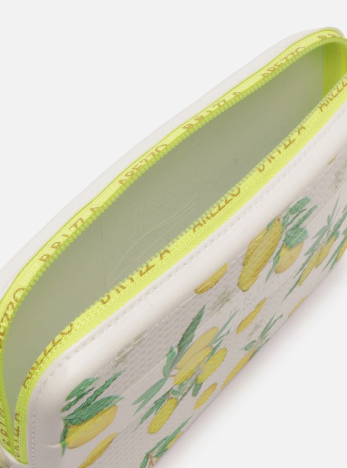 Clutch Amarela Estampada Alça Malu
