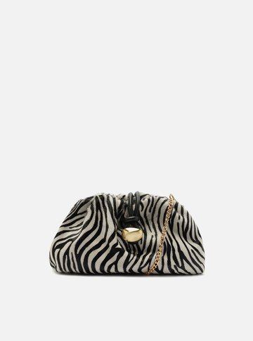 Arezzo — Bolsa Clutch Animal Print Couro Média Corrente