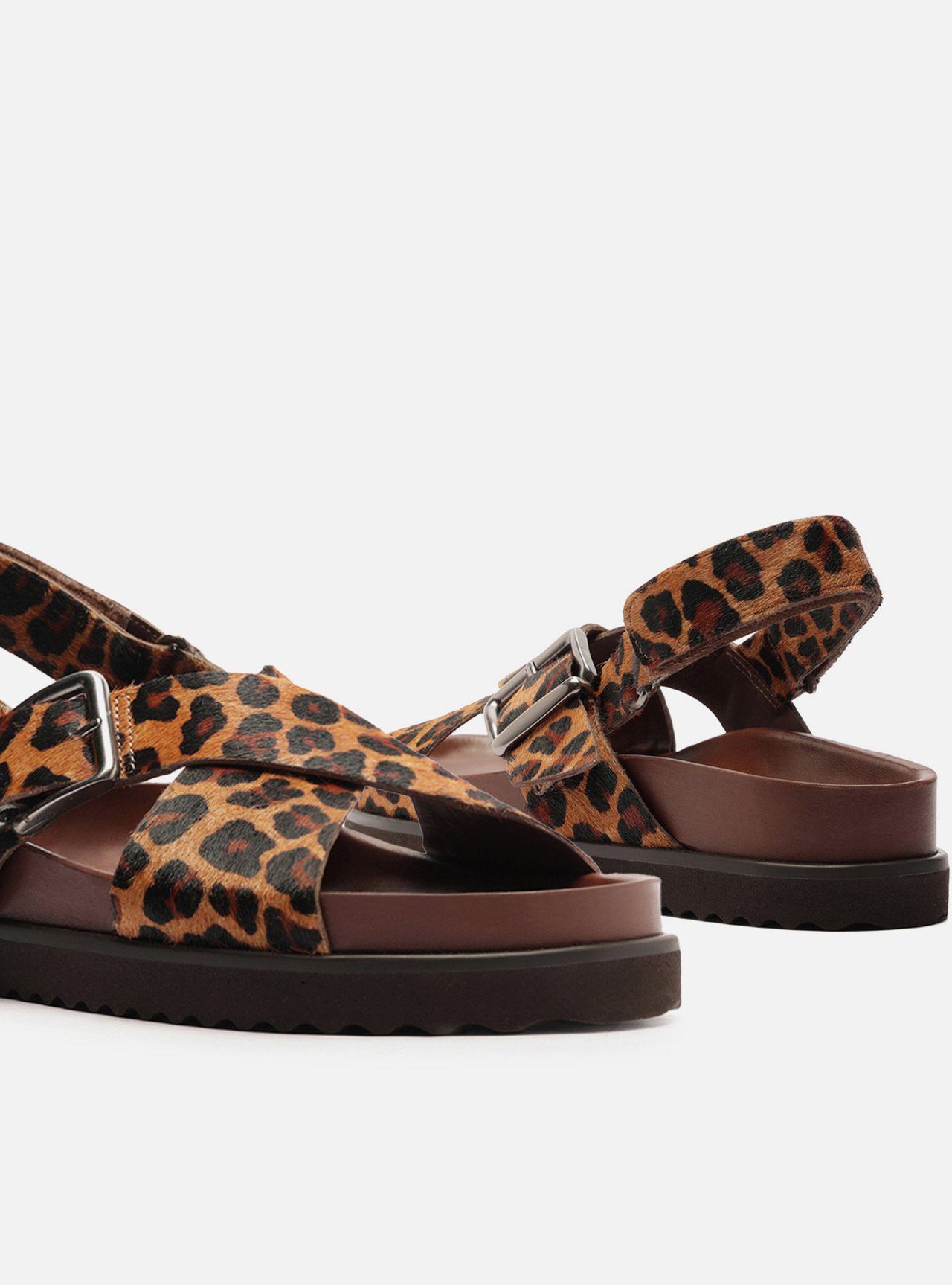 Sandália Papete Animal Print Tiras Cruzadas — foto 4