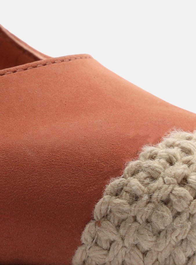 Espadrille Rosa Nobuck Anabela Lace Up