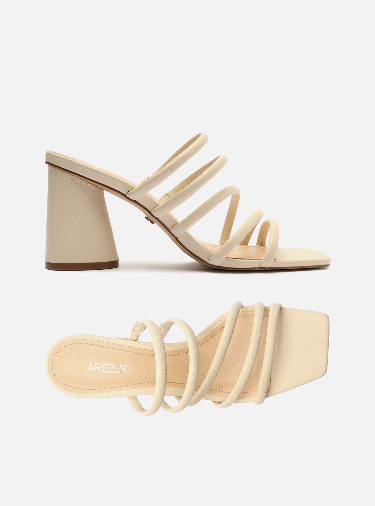 Sandália Off-White Salto Bloco Tiras Multi — foto 5