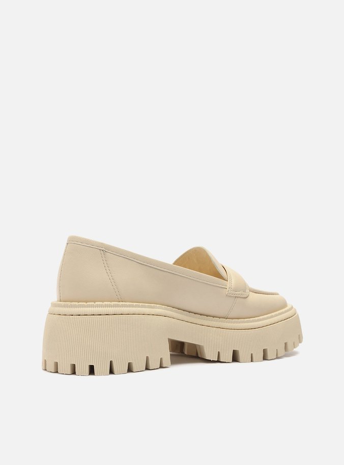 Mocassim Off-White Couro Tratorado Tira