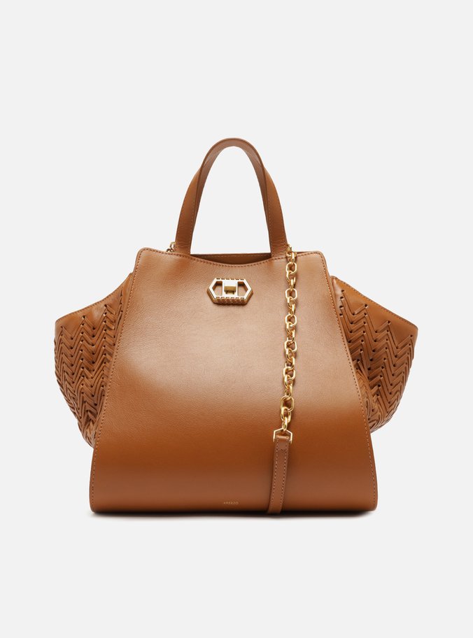 Bolsa Tote Marrom Couro Grande