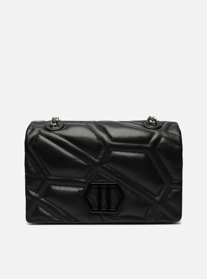Bolsa Tiracolo Preta Couro Emma