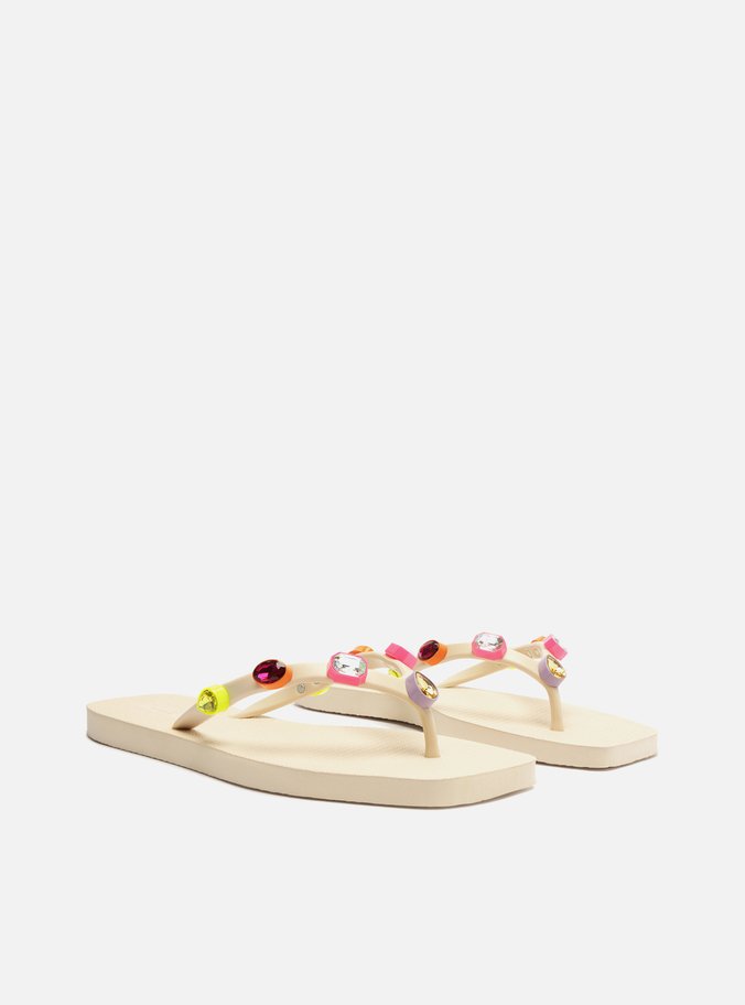 Chinelo de Dedo Off-White Square Diamond