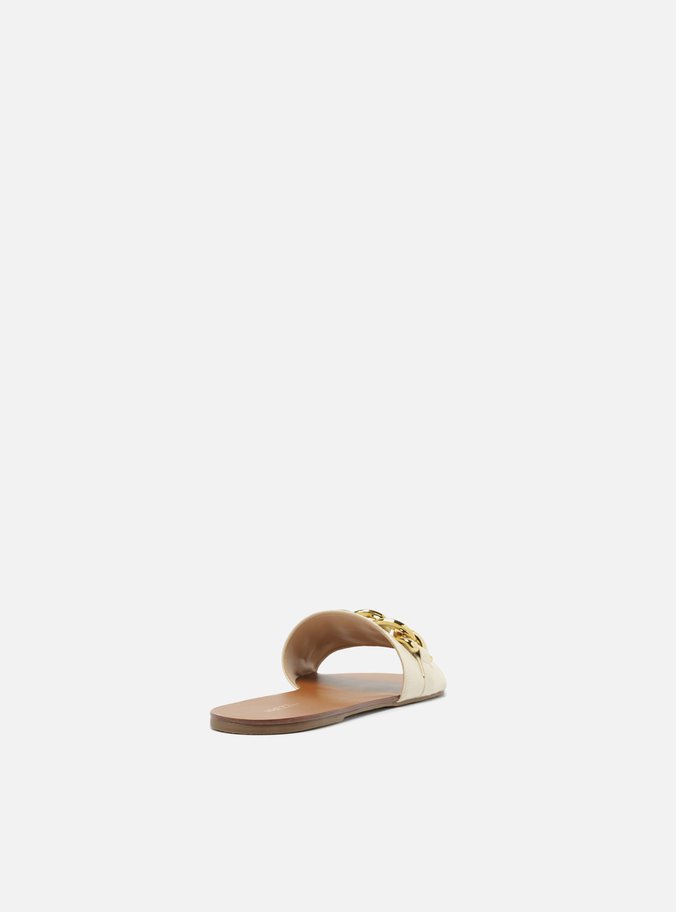 Rasteira Off-White Flat Corrente