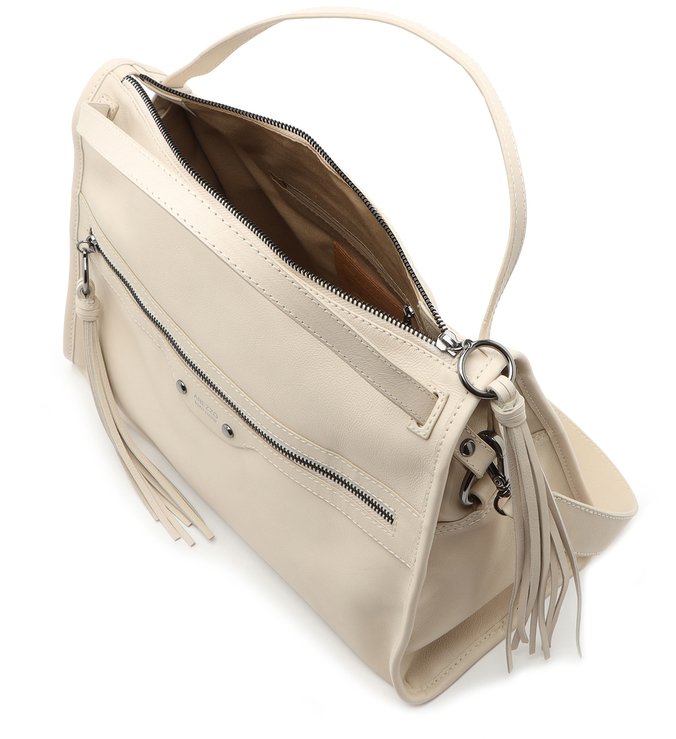 Bolsa Bowling Branca Couro Adriana Grande Off-White