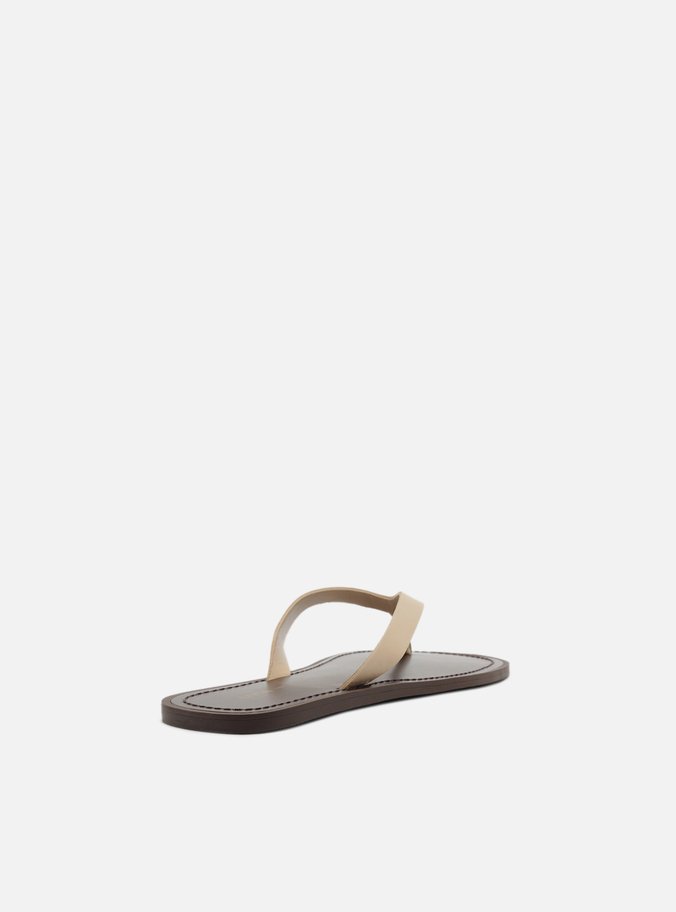 Rasteira Rose Couro Flip Flop Livia
