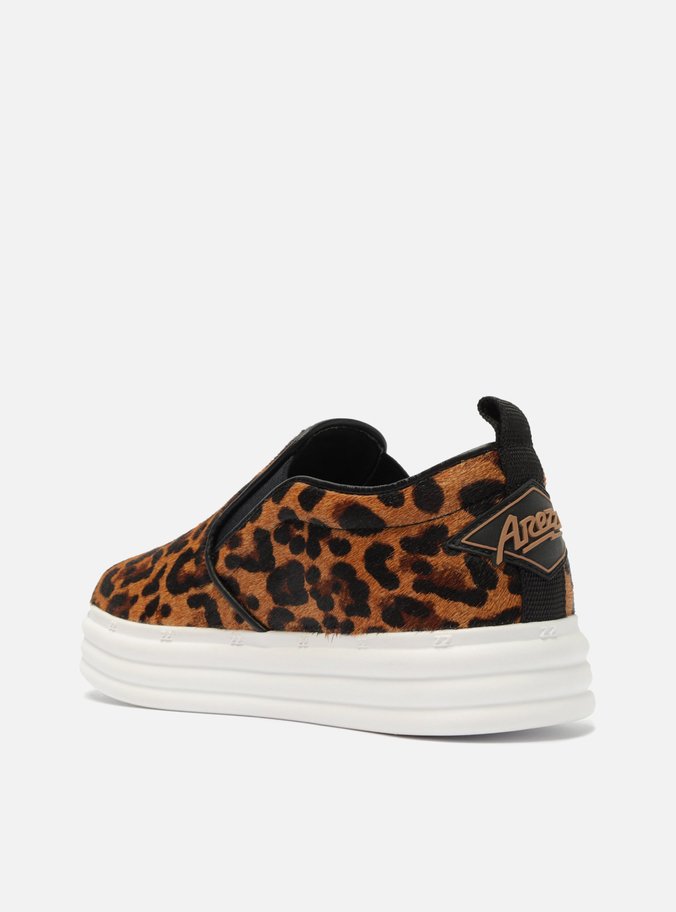 Tênis Slip On Animal Print Flatform Onça