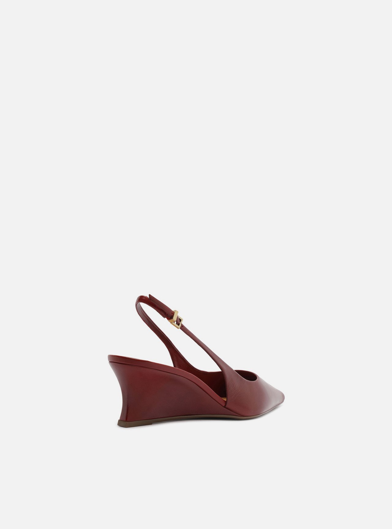 Scarpin Vermelho Couro Anabela Slingback — foto 3