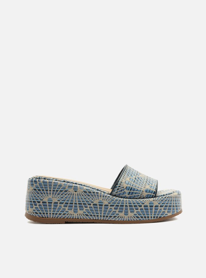 Sandália Azul Salto Flatform