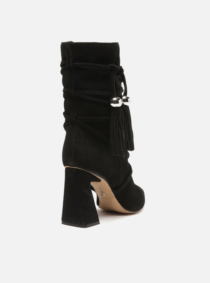 Bota Preta Camurcina Salto Flare Barbicachos