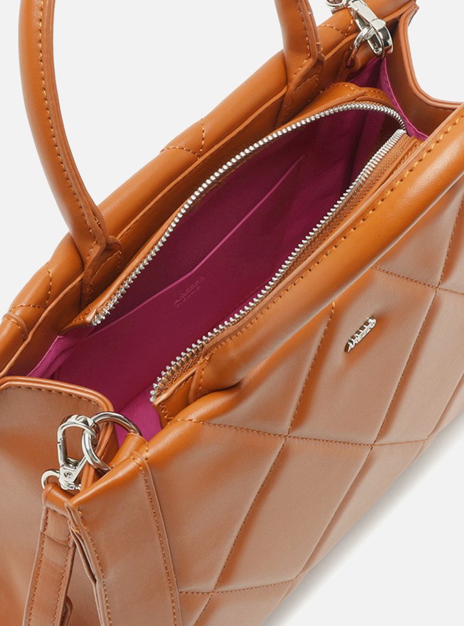 Bolsa Marrom Tote Grande Matelassê