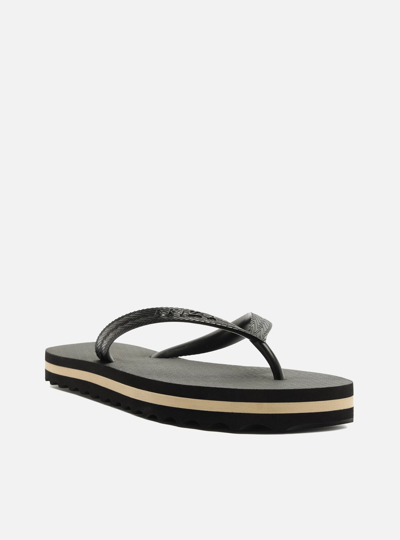 Chinelo de Dedo Preto Flatform Tiras Brizza — foto 2