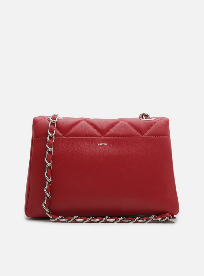 Bolsa Tiracolo Vermelha Couro Mizz Média
