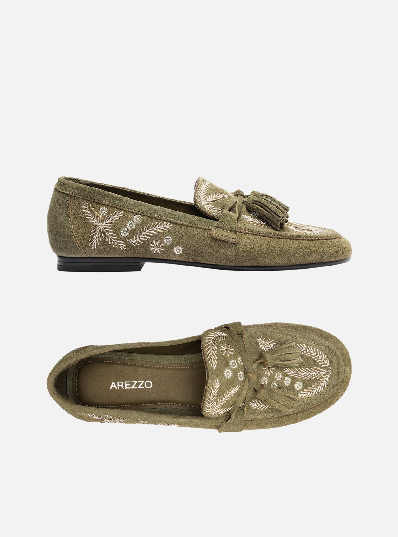 Mocassim Bico Redondo Acamurçado Bordado Tassel — foto 5