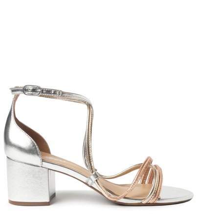 sandalia prata velho arezzo